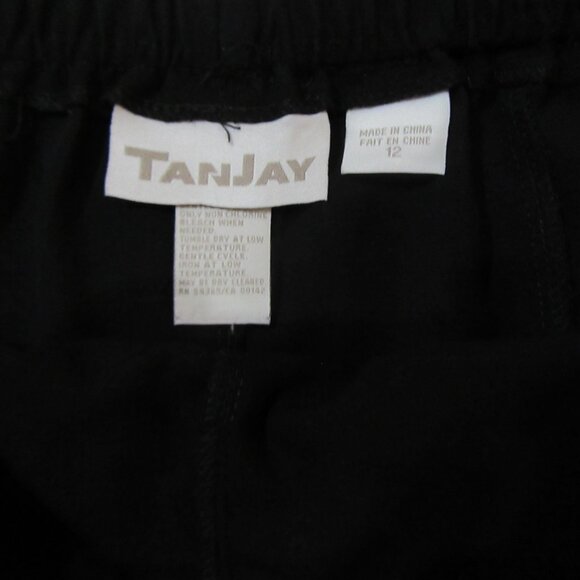 Ladies Size 12 Elastic waist skirt Black Tan Jay - Picture 5 of 8